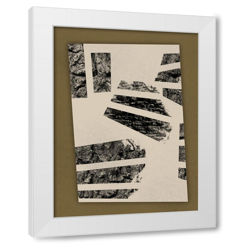 Absentminded Abstraction White Modern Wood Framed Art Print by Prime, Marcus