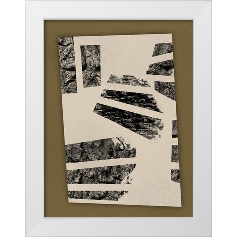 Absentminded Abstraction White Modern Wood Framed Art Print by Prime, Marcus