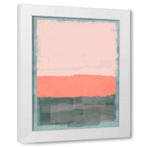 Blush Streaks White Modern Wood Framed Art Print by Prime, Marcus