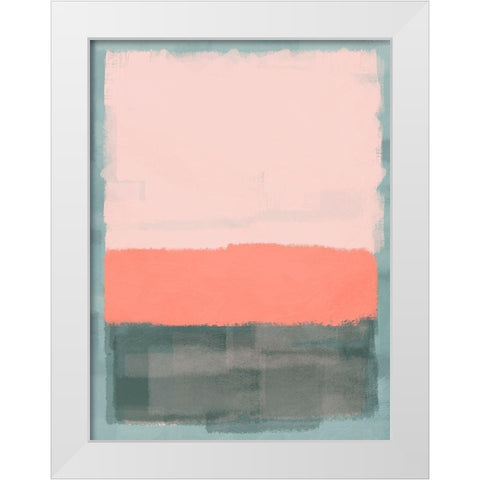 Blush Streaks White Modern Wood Framed Art Print by Prime, Marcus