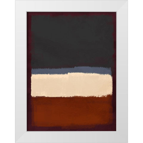 Abstract Streaks White Modern Wood Framed Art Print by Prime, Marcus