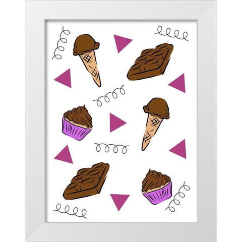 Delightful Feast White Modern Wood Framed Art Print by Prime, Marcus