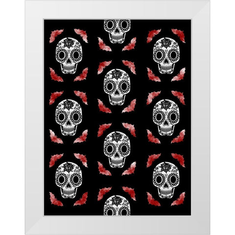 Calavera Walls 2 White Modern Wood Framed Art Print by Prime, Marcus