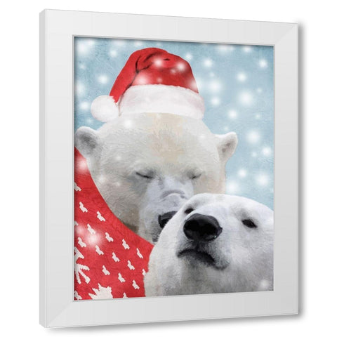 Snowy Kisses White Modern Wood Framed Art Print by Prime, Marcus
