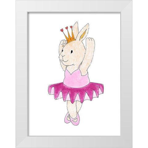 Bunny Princess White Modern Wood Framed Art Print by Prime, Marcus