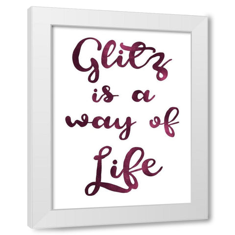 Glitz Life White Modern Wood Framed Art Print by Prime, Marcus