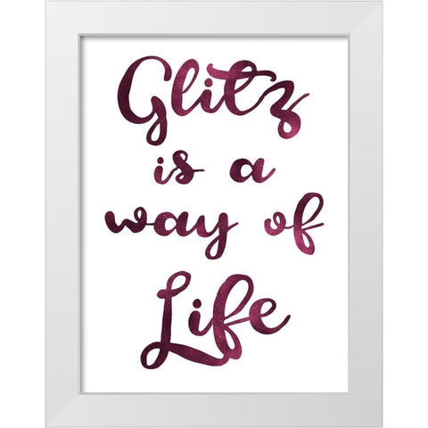 Glitz Life White Modern Wood Framed Art Print by Prime, Marcus