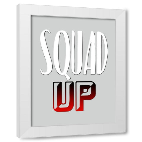 Squad Up White Modern Wood Framed Art Print by Prime, Marcus