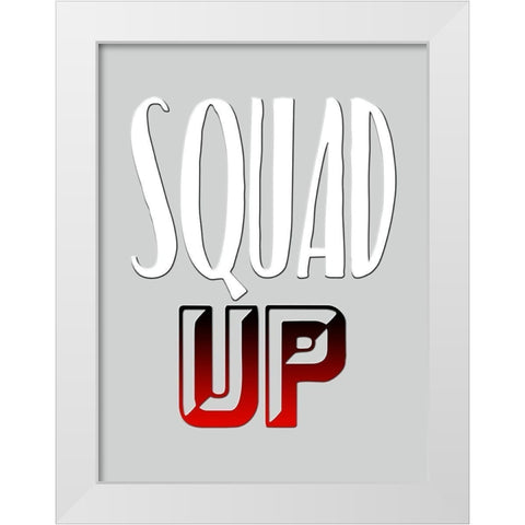 Squad Up White Modern Wood Framed Art Print by Prime, Marcus