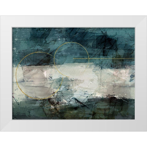 Flaring Gold White Modern Wood Framed Art Print by Prime, Marcus