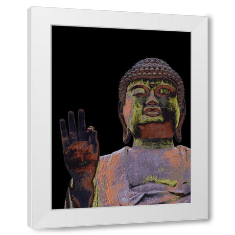 Painted Buddha White Modern Wood Framed Art Print by Prime, Marcus