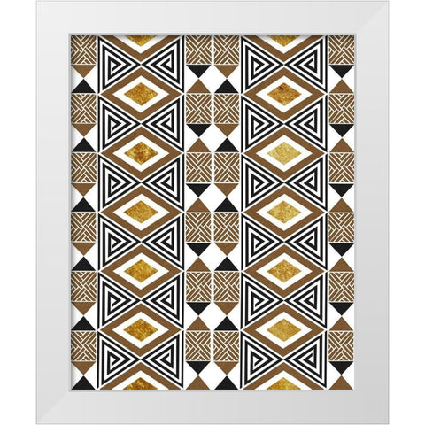Bogolan Tradition 4 White Modern Wood Framed Art Print by Prime, Marcus