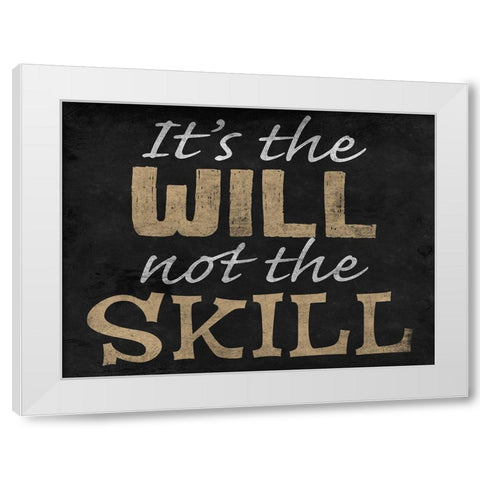 Will Skill White Modern Wood Framed Art Print by Prime, Marcus