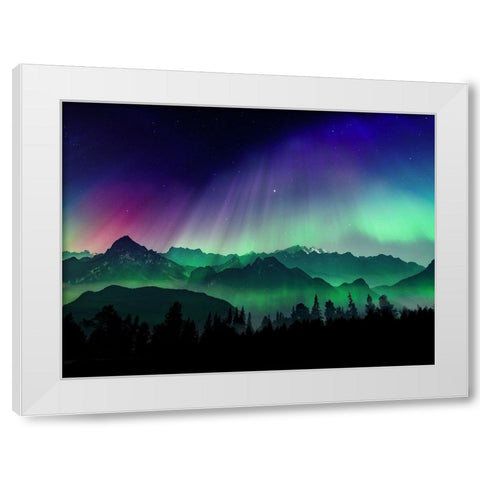 Borealis Dreams 7 White Modern Wood Framed Art Print by Prime, Marcus