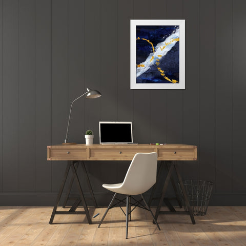 Contemporary Streak 1 White Modern Wood Framed Art Print by Prime, Marcus