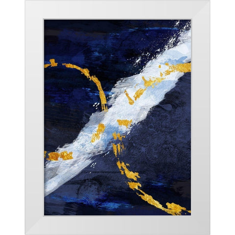 Contemporary Streak 1 White Modern Wood Framed Art Print by Prime, Marcus