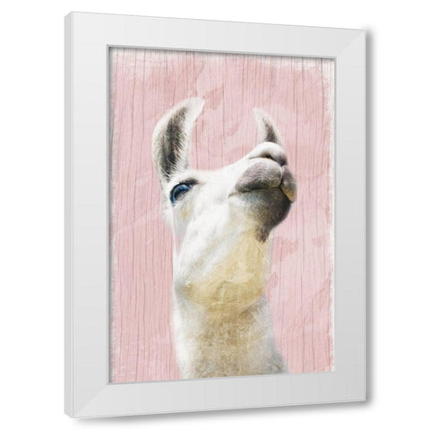 Llama Love 2 White Modern Wood Framed Art Print by Prime, Marcus