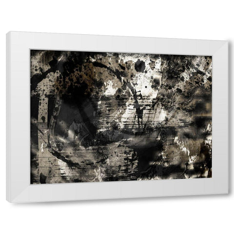 Golden Abstraction 1 White Modern Wood Framed Art Print by Prime, Marcus