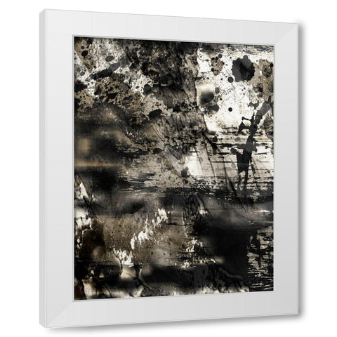 Golden Abstraction 3 White Modern Wood Framed Art Print by Prime, Marcus