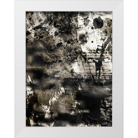 Golden Abstraction 3 White Modern Wood Framed Art Print by Prime, Marcus