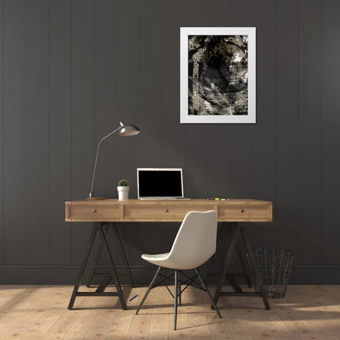 Golden Abstraction 4 White Modern Wood Framed Art Print by Prime, Marcus