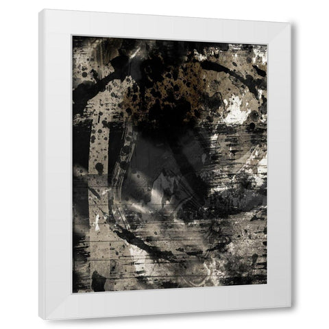 Golden Abstraction 4 White Modern Wood Framed Art Print by Prime, Marcus