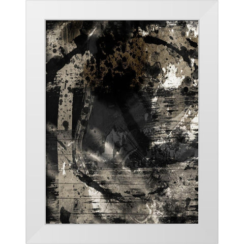 Golden Abstraction 4 White Modern Wood Framed Art Print by Prime, Marcus