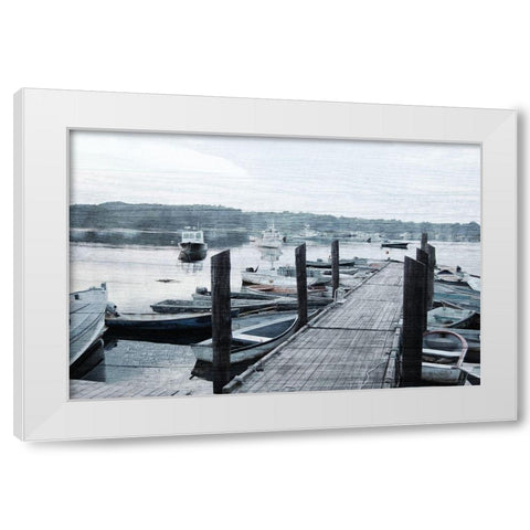 Foggy Sailing 1 White Modern Wood Framed Art Print by Prime, Marcus
