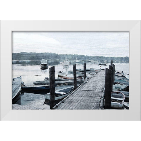 Foggy Sailing 1 White Modern Wood Framed Art Print by Prime, Marcus