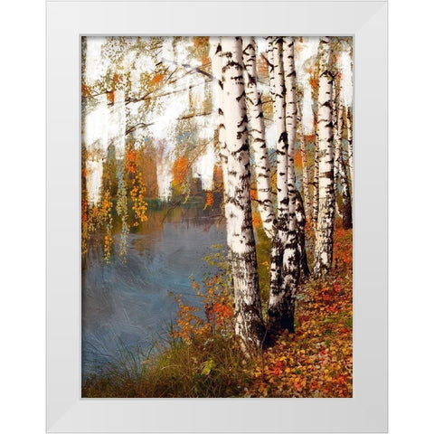 Birch Dream White Modern Wood Framed Art Print by Prime, Marcus