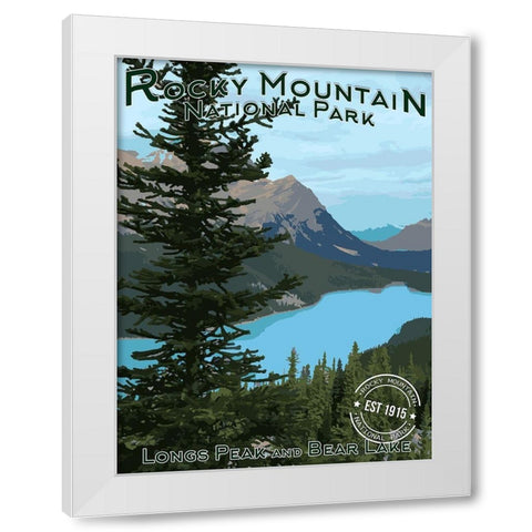 Rocky Mountains White Modern Wood Framed Art Print by Prime, Marcus