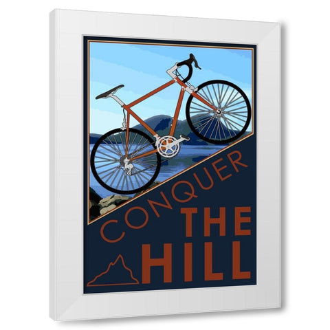 Hill Conquerer White Modern Wood Framed Art Print by Prime, Marcus