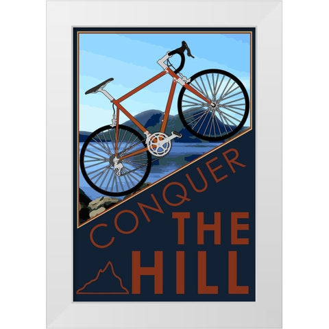 Hill Conquerer White Modern Wood Framed Art Print by Prime, Marcus