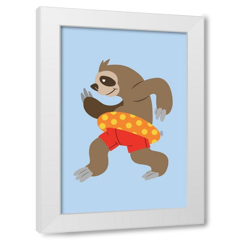 Water Fun White Modern Wood Framed Art Print by Prime, Marcus