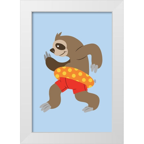 Water Fun White Modern Wood Framed Art Print by Prime, Marcus