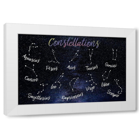 Emotional Constellations White Modern Wood Framed Art Print by Prime, Marcus