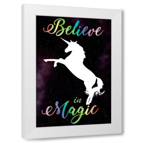 Magical Belief White Modern Wood Framed Art Print by Prime, Marcus