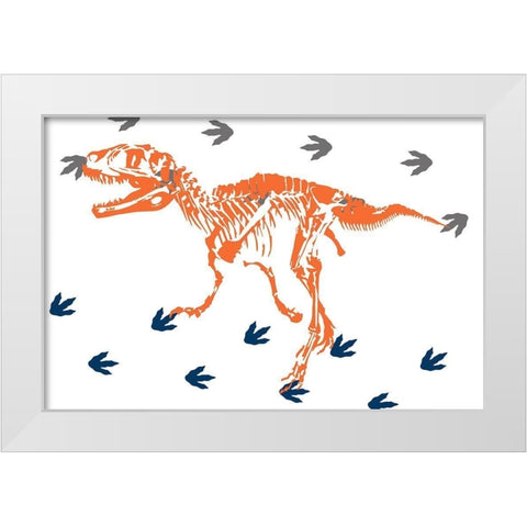 Prehistoric Journey 4 White Modern Wood Framed Art Print by Prime, Marcus