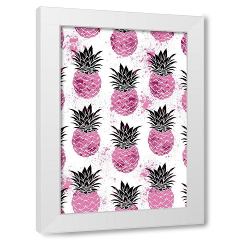 Pineapple Desires White Modern Wood Framed Art Print by Prime, Marcus