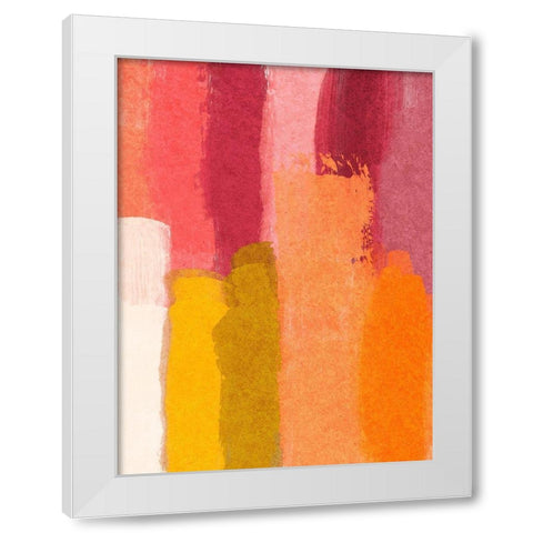 Blushing Smears White Modern Wood Framed Art Print by Prime, Marcus