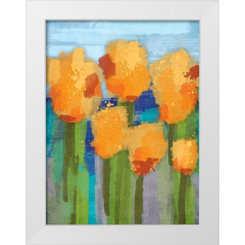 Blooming Abstracts White Modern Wood Framed Art Print by Prime, Marcus