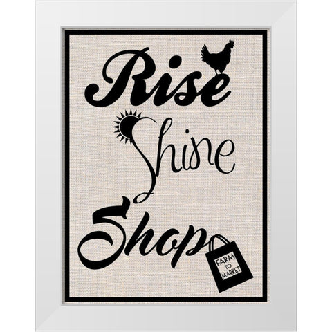 Rise Shine Shop White Modern Wood Framed Art Print by Prime, Marcus