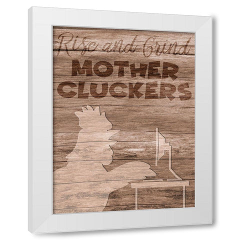Rise And Grind White Modern Wood Framed Art Print by Prime, Marcus