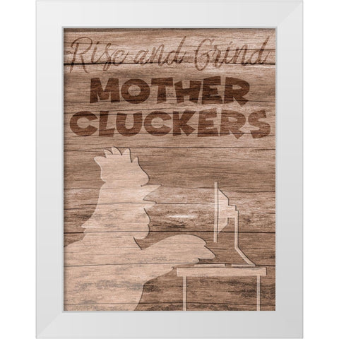 Rise And Grind White Modern Wood Framed Art Print by Prime, Marcus