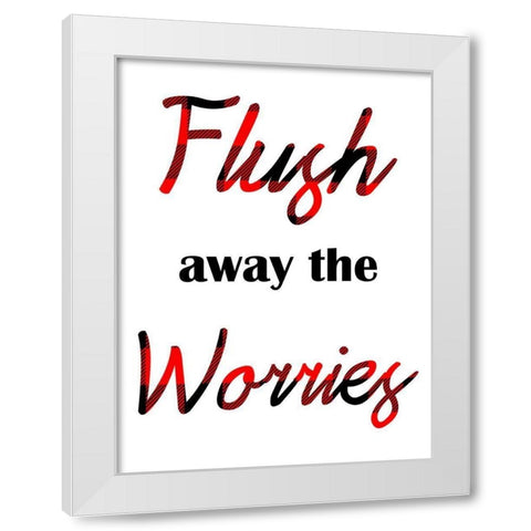 Flush Worries White Modern Wood Framed Art Print by Prime, Marcus