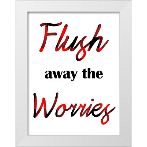 Flush Worries White Modern Wood Framed Art Print by Prime, Marcus