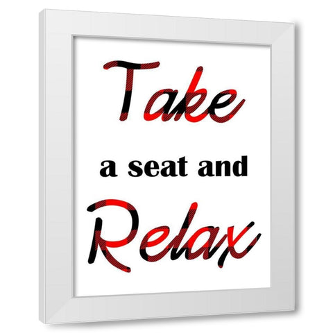 Seated Relaxation White Modern Wood Framed Art Print by Prime, Marcus