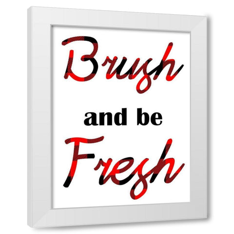 Brushing Fresh White Modern Wood Framed Art Print by Prime, Marcus