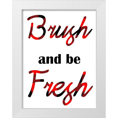 Brushing Fresh White Modern Wood Framed Art Print by Prime, Marcus