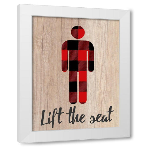 Lift The Seat White Modern Wood Framed Art Print by Prime, Marcus